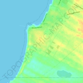 Port Hughes topographic map, elevation, terrain