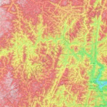 Domingos Martins topographic map, elevation, terrain