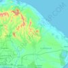 Higüey topographic map, elevation, terrain
