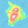 Hawaiʻi County topographic map, elevation, terrain