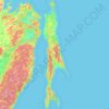 Sakhaline topographic map, elevation, terrain