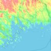 Kalix kommun topographic map, elevation, terrain