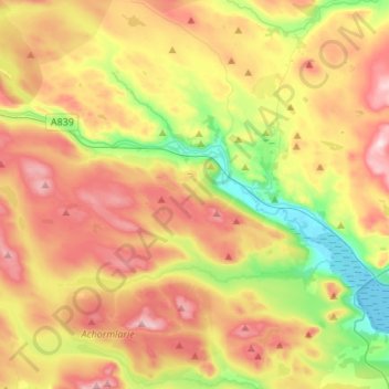 River Fleet topographic map, elevation, terrain