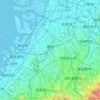 堺市 topographic map, elevation, terrain