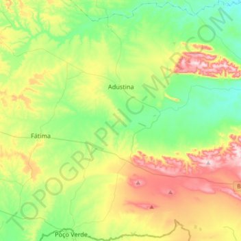Adustina topographic map, elevation, terrain