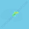 Necker Island topographic map, elevation, terrain