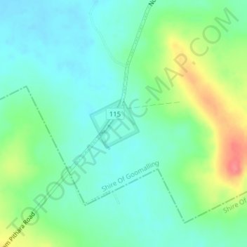 Cartamulligan Well Nature Reserve topographic map, elevation, terrain