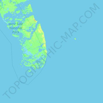 South Andros topographic map, elevation, terrain