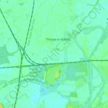 Thorpe in Balne topographic map, elevation, terrain