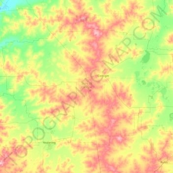Shire Of Corrigin topographic map, elevation, terrain