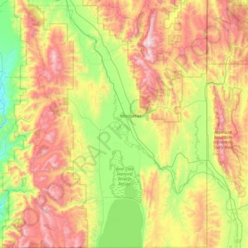 Bear Lake County topographic map, elevation, terrain