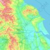 Yorkshire and the Humber topographic map, elevation, terrain