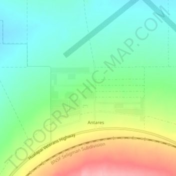 Antares topographic map, elevation, terrain