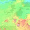 Río Caroní topographic map, elevation, terrain