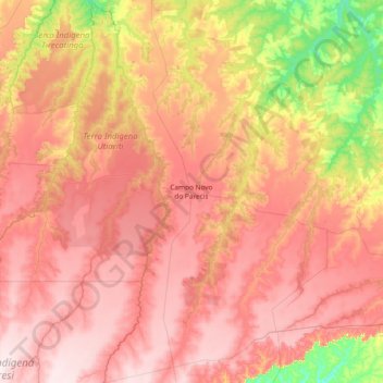 Campo Novo do Parecis topographic map, elevation, terrain