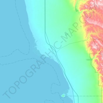 Port Germein topographic map, elevation, terrain