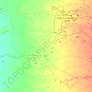 Bullarah topographic map, elevation, terrain