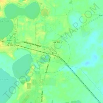 Lake Park topographic map, elevation, terrain