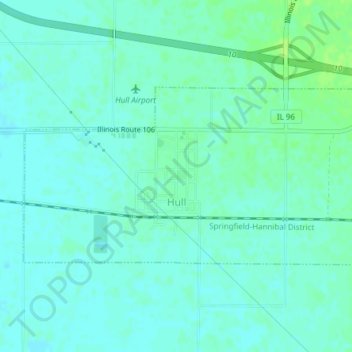 Hull topographic map, elevation, terrain