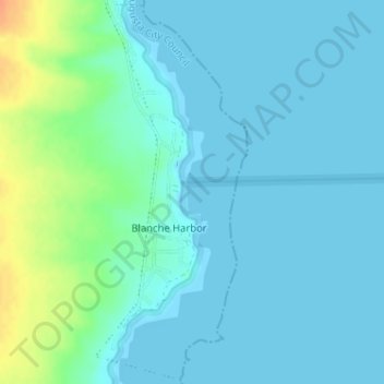 Blanche Harbor topographic map, elevation, terrain