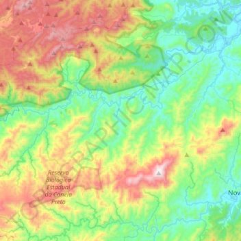 Botuverá topographic map, elevation, terrain
