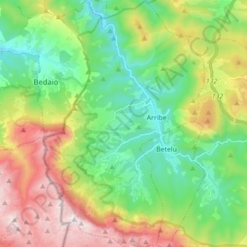 Araitz topographic map, elevation, terrain
