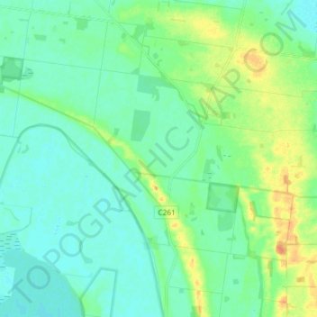 Corack topographic map, elevation, terrain