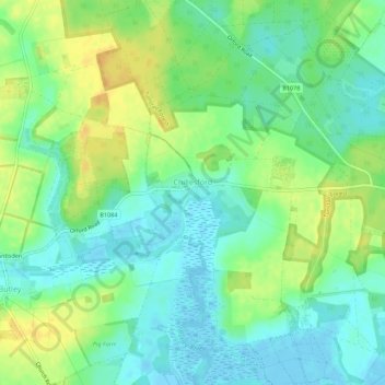 Chillesford topographic map, elevation, terrain