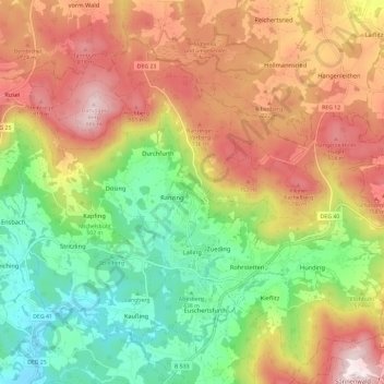 Lalling topographic map, elevation, terrain