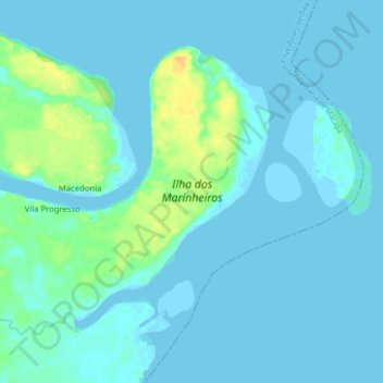 Ilha dos Marinheiros topographic map, elevation, terrain