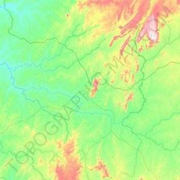 Natividade topographic map, elevation, terrain