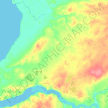 Naknek topographic map, elevation, terrain