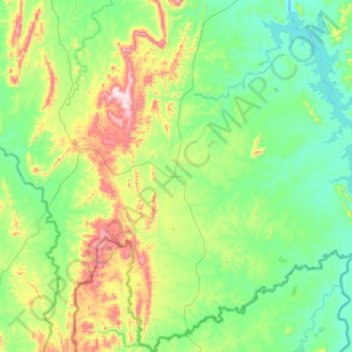 Palmeirópolis topographic map, elevation, terrain