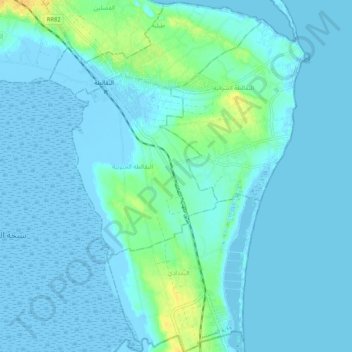 Bekalta topographic map, elevation, terrain