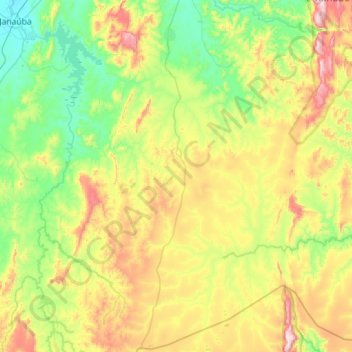 Riacho dos Machados topographic map, elevation, terrain