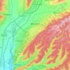 Mioveni topographic map, elevation, terrain