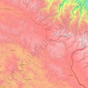 San Antonio de Putina topographic map, elevation, terrain