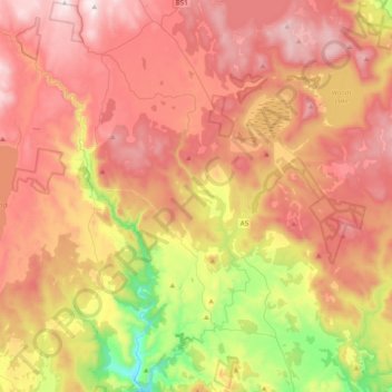 Bothwell topographic map, elevation, terrain