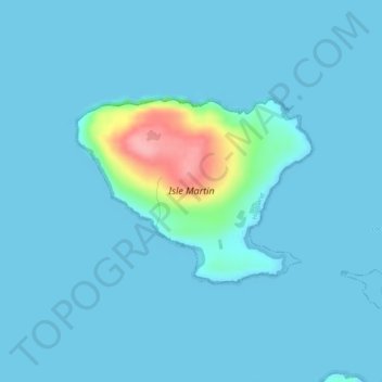Isle Martin topographic map, elevation, terrain