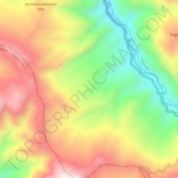 Provincia de Chota topographic map, elevation, terrain
