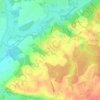 Bretagne topographic map, elevation, terrain