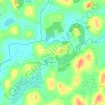 Tullyvin topographic map, elevation, terrain