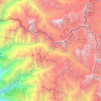 Gauri Sankar topographic map, elevation, terrain