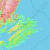 Cape Breton County topographic map, elevation, terrain