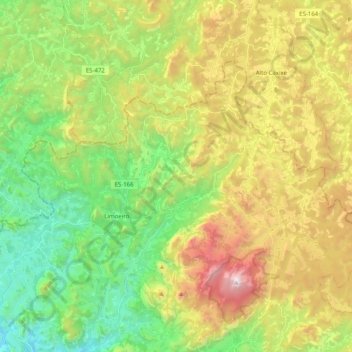 Limoeiro topographic map, elevation, terrain