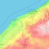 Casablanca-Settat topographic map, elevation, terrain