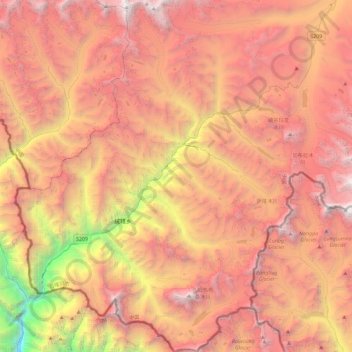 Ronxar topographic map, elevation, terrain