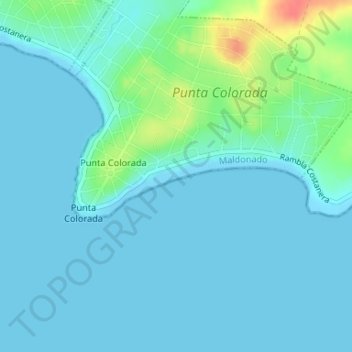 Punta Colorada topographic map, elevation, terrain
