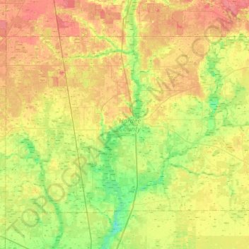 Hardee County topographic map, elevation, terrain