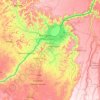 Kinshasa topographic map, elevation, terrain